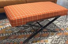 Dasha Ottoman in Tangerine