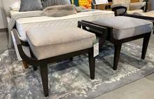 Trey Ottoman in Tasha Dove