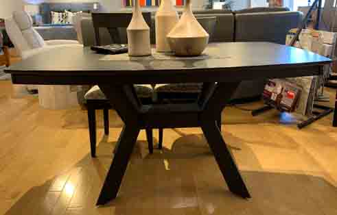 K Base Boat Shape Dining Table 42 x60 in Rockport by Saloom