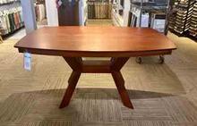 K Base Boat Shape Dining Table 42 x60 in Redwood by Saloom