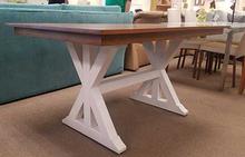 Weston Dining Table in White and Flax