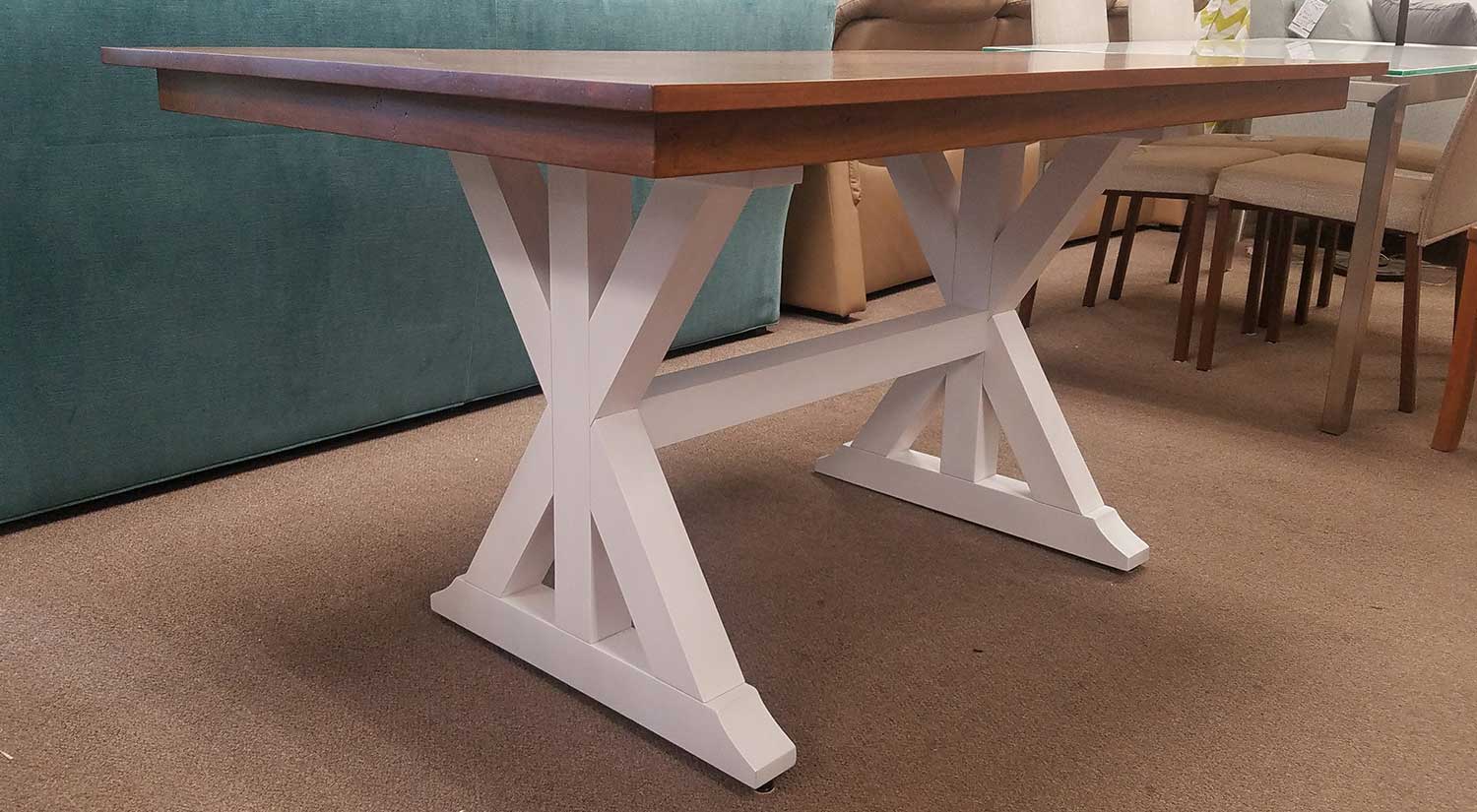 Circle Furniture Weston Dining Table In White And Flax Weston Dining Table In White And Flax