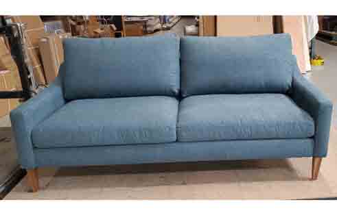 Personalize Apt. Sofa with Soft Curve Arm in Hanson Indigo