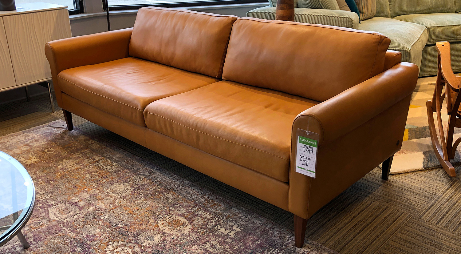 Circle Furniture Studio Sofa in Bison Butterscotch