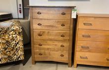 Heritage 5 Drawer Chest in Birch Latte