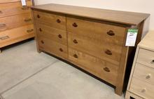 Heritage 6 Drawer Double Dresser in Birch Latte
