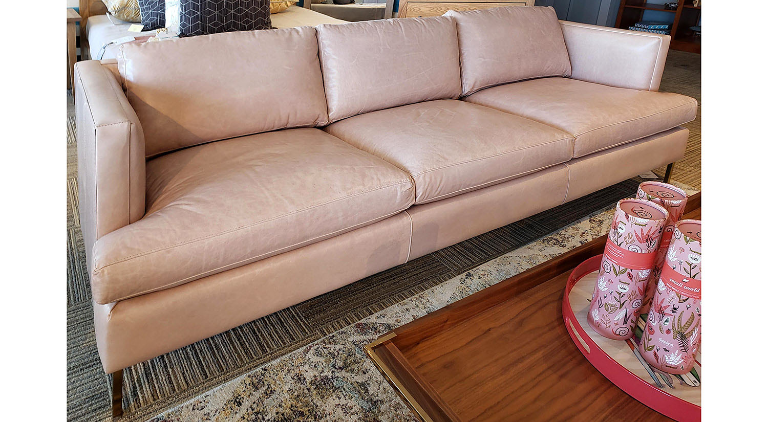 Concord Sofa in Blush Leather