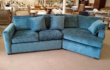 Tilda Angled Chaise Sectional in Mister Teal