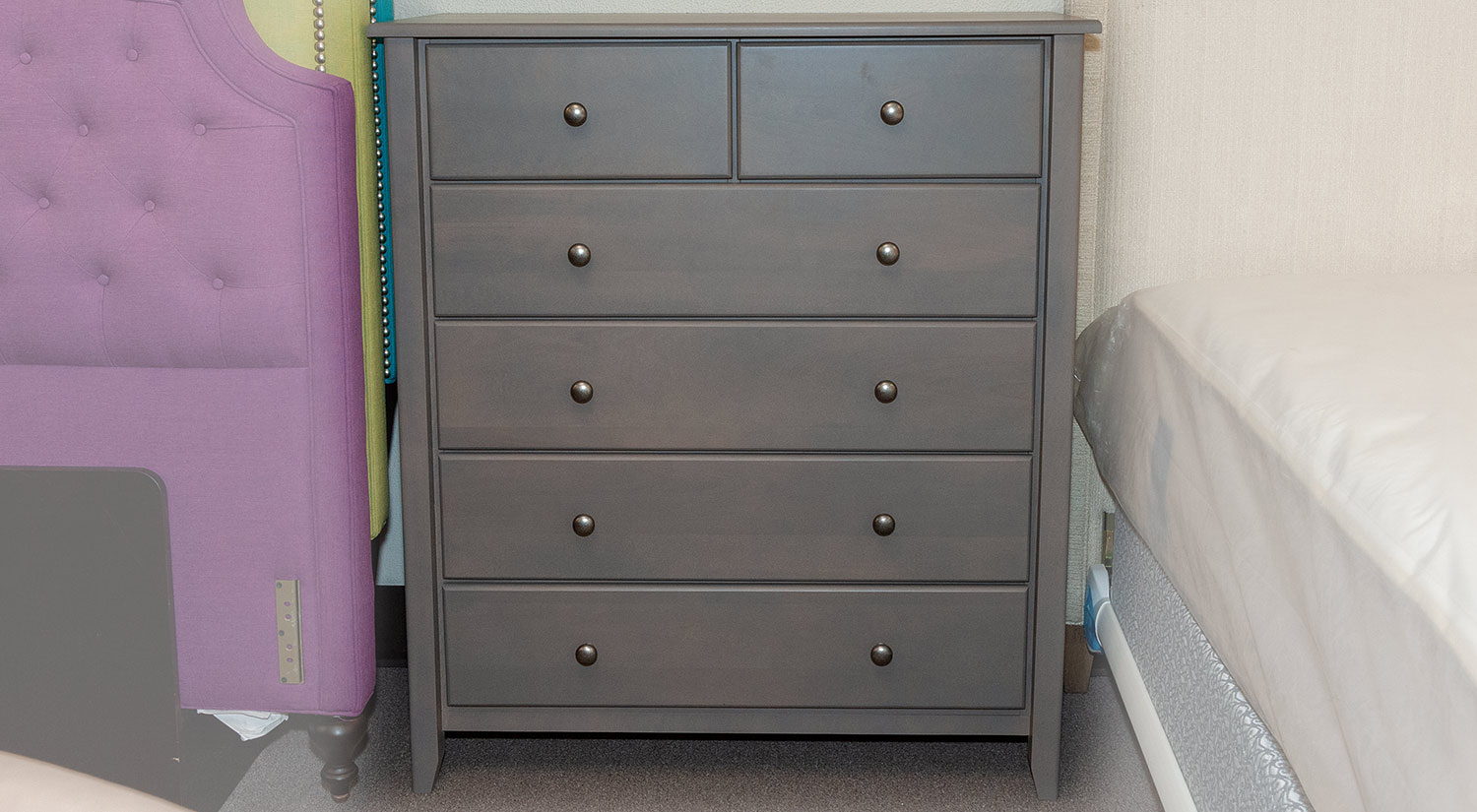Rossport 6 Drawer Chest in Storm Grey