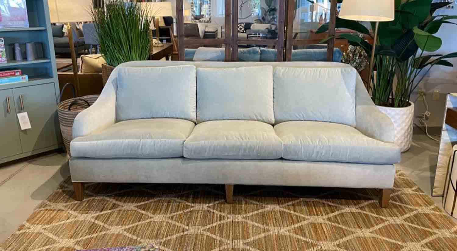 Circle Furniture - Abigail Sofa in Sanibel Pool by Lee Industries | Living  | Sofas | Lee Industries | Clearance | Circle Furniture
