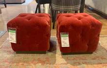 Dottie Ottoman in Everest Crimson by Lee Industries
