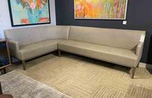 Uma Banquette Sectional by Lee Industries in Westley Silver