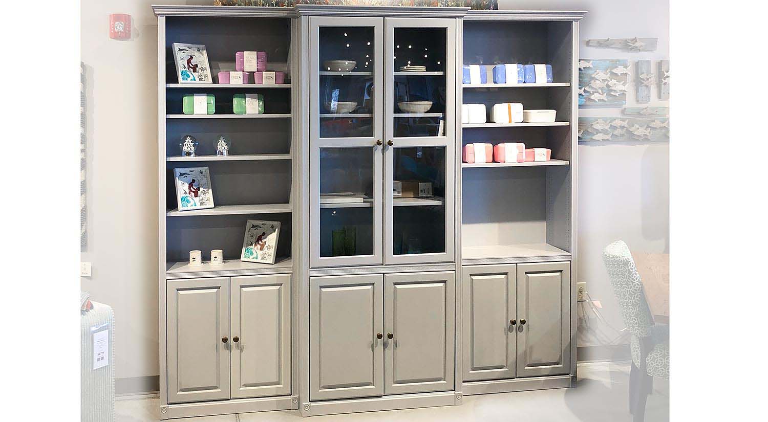 Display Wall Unit in Grey