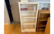 Cottage Bookcase with Beadboard back in Linen by Revolution Furnishing