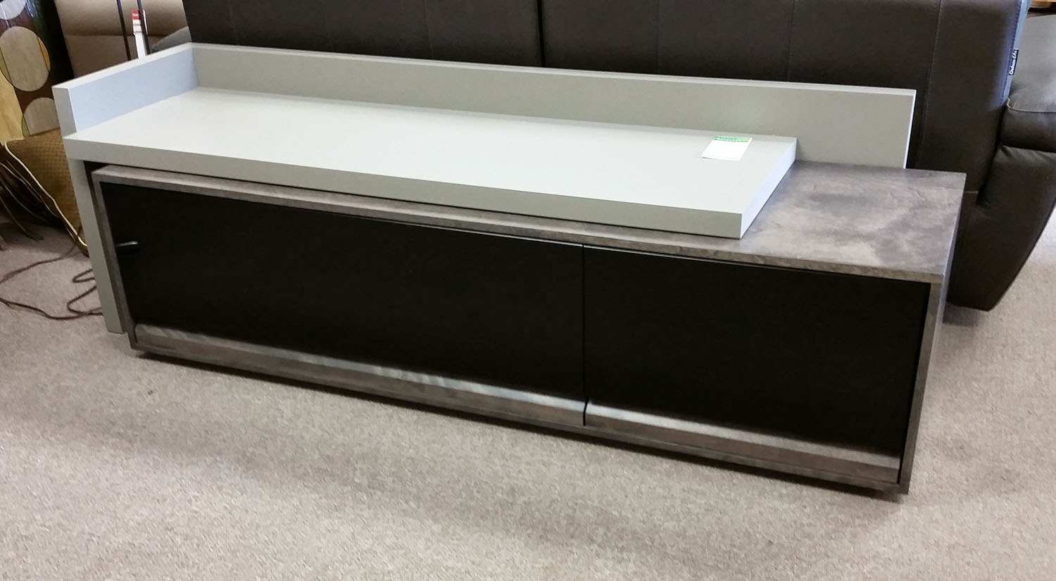 Contemporary Media Stand with Sliding Top