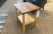 Cambridge End Table with Shelf in Natural Walnut and Ash