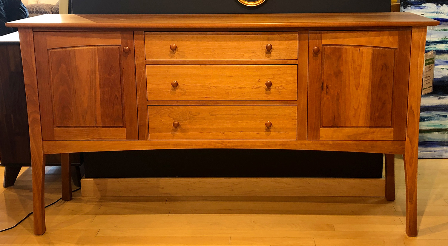 Circle Furniture Verdana Sideboard In Natural Cherry Clearance