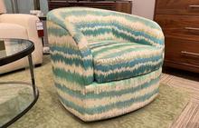 Omni Swivel Chair in Green & Blue