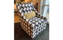Eva Swivel Chair in Shepard's Check