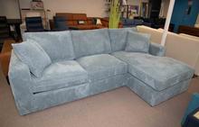 Milford Chaise Sectional in Taxi Aqua
