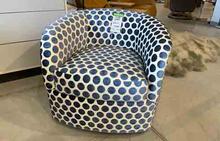 Omni Swivel Chair in Polka Dots