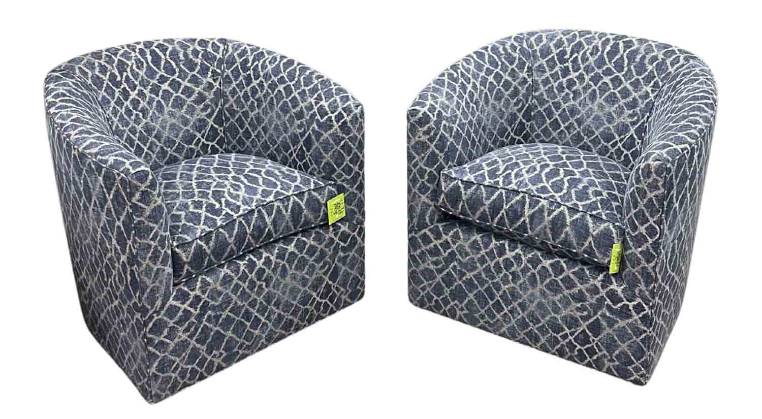 Sally Pair of Swivel Barrel Chair Swivel Chairs Boston Clearance