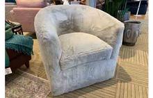Sally Swivel Chair in Silver Fox
