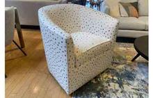 Sally Swivel Chair in Polka Dot