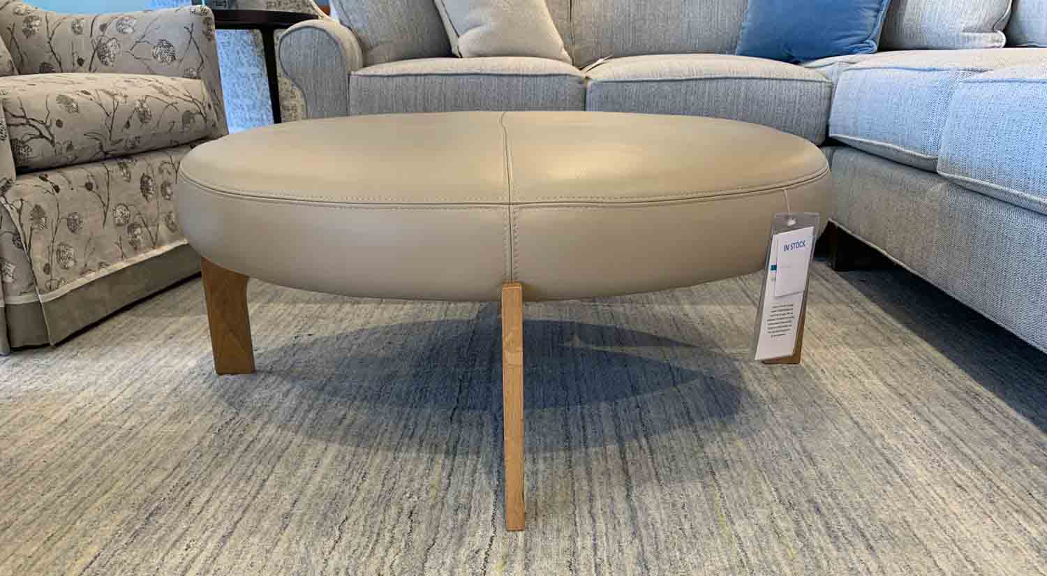 Manning Ottoman in Mammoth Gray Taupe Ottomans One For Victory