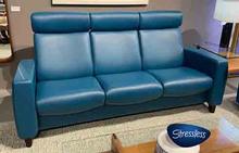 Arion High Back Sofa in Crystal Blue