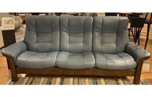 Buckingham Stressless Highback Sofa in Paloma Sparrow Blue