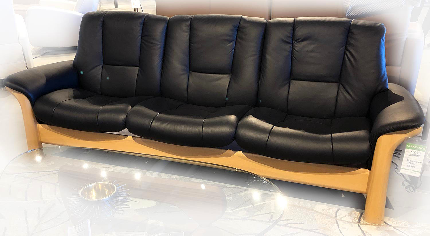 Buckingham Stressless Lowback Sofa in Black
