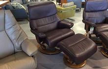 Capri Stressless Large Chair and Otto in Amarone