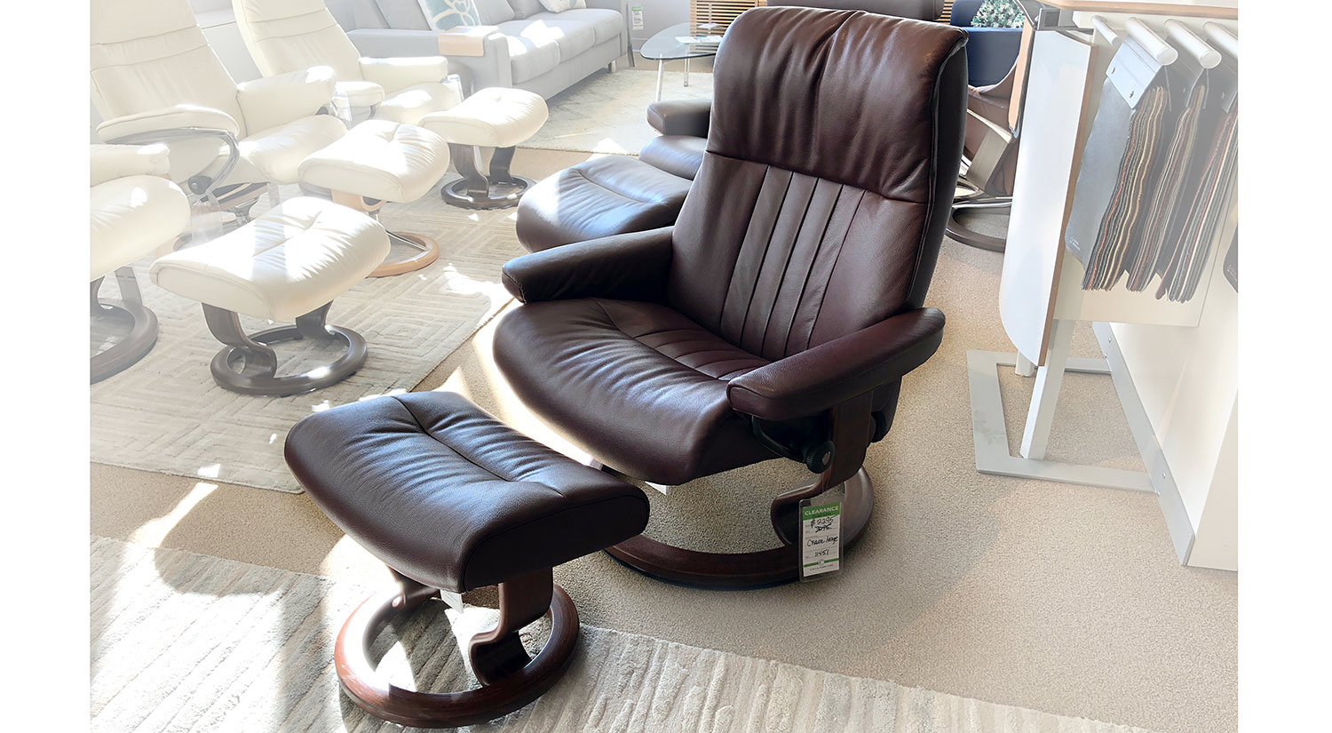 Crown Large Stressless Chair and Ottoman