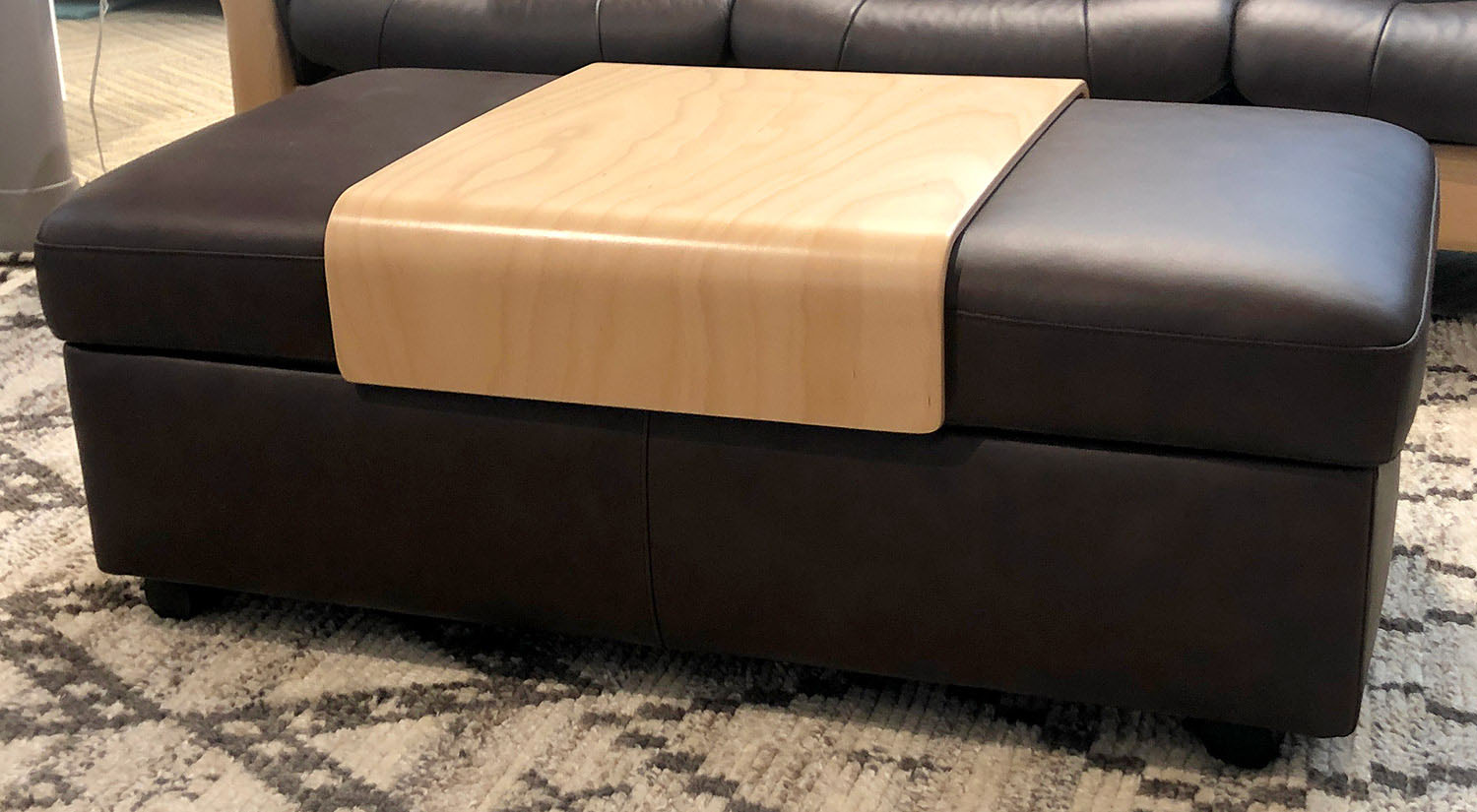 Double Ottoman in Paloma Chocolate