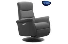 Mike Small Stressless Power Recliner in Paloma Neutral Grey