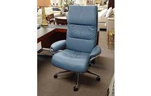 Tokyo Stressless Highback Office Chair in Sparrow Blue