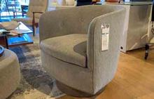 Roxy Swivel Chair in Fog Grey by Thayer Coggin