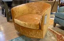Papa Roxy Swivel Chair in Gold by Thayer Coggin