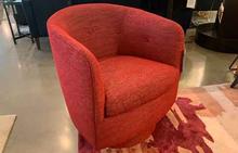 Roxy Swivel Chair in Scarlet by Thayer Coggin