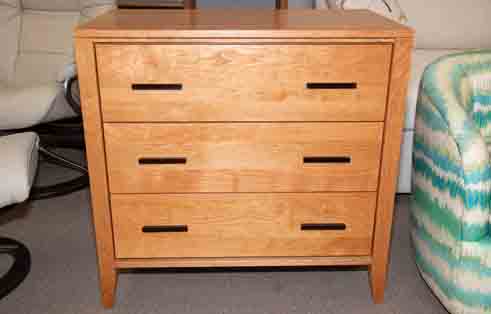 Luna 3 Drawer Chest in Natural Cherry