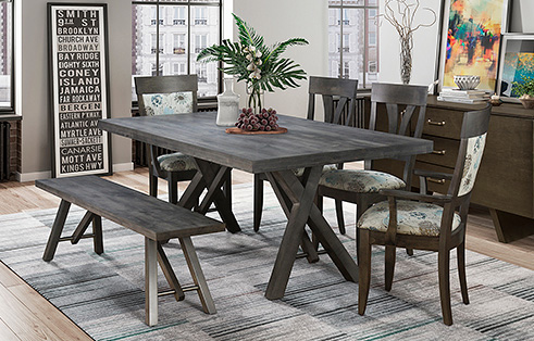 Quincy Dining Table With Mondo Top