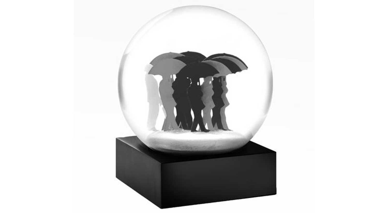 Umbrella Man Snow Globe
