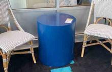 Drum Table in Electric Blue by Thayer Coggin