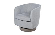 Roxy Swivel Chair with Wood Base by Thayer Coggin