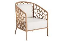 Pebble Accent Chair in Rattan