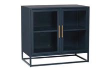 Santorini Metal Kitchen Cabinet in Cerulean Blue