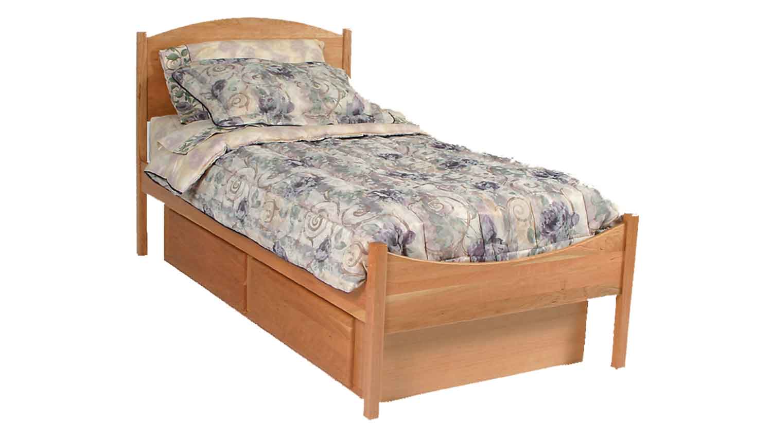 Circle Furniture Woodforms Shaker Bed, Cherry Twin Bed Frame