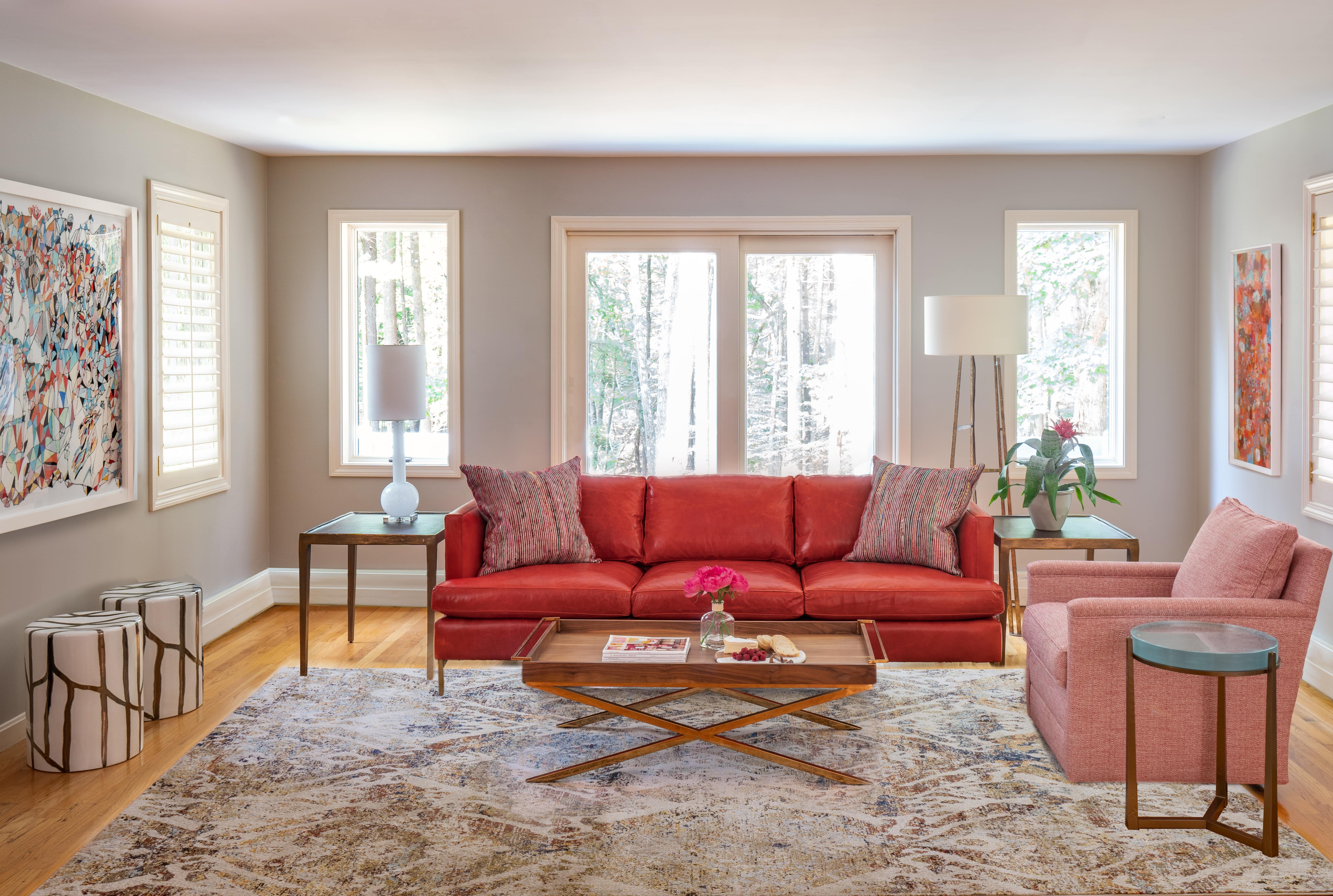 living coral, pantone, color, color of the year, 2019, circle furniture, interior design