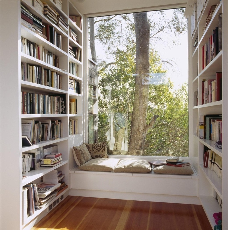 reading nook, book, bookcase, cozy, interior design